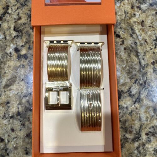 NEW✅ TORY BURCH BUDDY BANGLE GOLD BAND FOR APPLE WATCH 38mm 40mm 41mm TBS0060 - Picture 4 of 5
