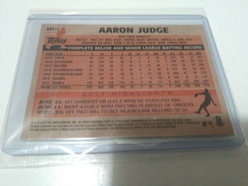 2018 TOPPS CHROME BASEBALL 1983 TOPPS RIFRATTORE AARON JUDGE #83T-1 - Foto 6 di 12