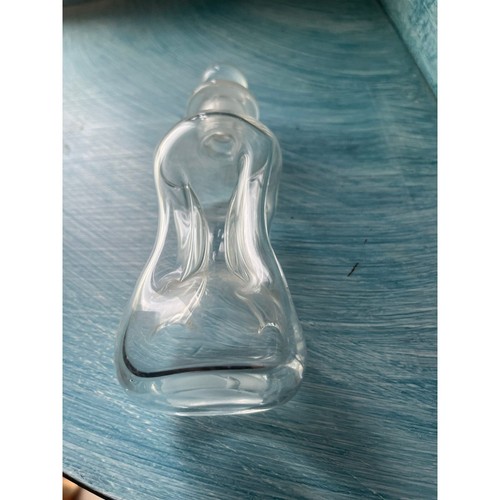 Mid Century Danish Modern Holmegaard Kluk Kluk Clear Glass Decanter Bottle Lid - Picture 6 of 7