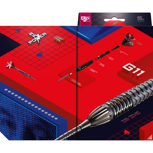 Phil Taylor Raw Power G11 95% Tungsten SP Steel Tip Darts by Target - Bild 4 von 9