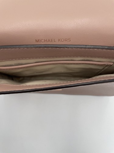 MICHAEL KORS Cuero Mott Bandolera Bolso de Hombro Cartero Rosa Suave Cadena Auténtica - Imagen 6 de 13