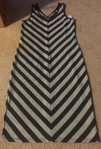 Juniors Mossimo Chevron Tank Dress - Black/Gray, Size XL - Picture 1 of 2
