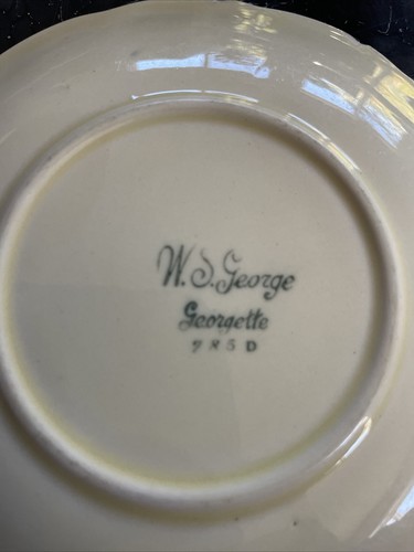 Vintage Scalloped Edge W.S. George 4” Saucer Georgette Z85D - Picture 3 of 3