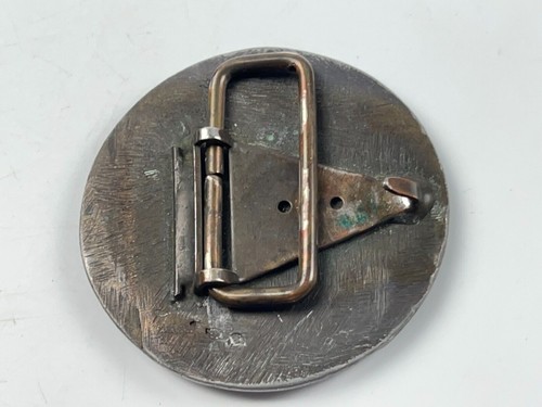 MASONIC FREEMASON 32 Spes Mea in Deo Est Brass belt buckle Vintage 2.5in Round - Picture 2 of 2