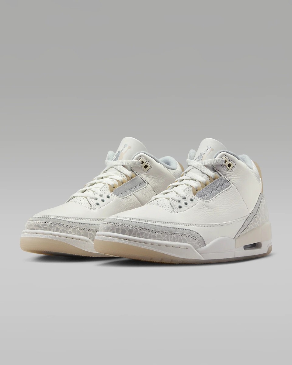 シューズ(男性用) NIKE AIR JORDAN 3 RETRO CRAFT FJ9479-100 FJ9479-100 Nike Air Jordan 3 Craft Ivory Grey Mist Cream