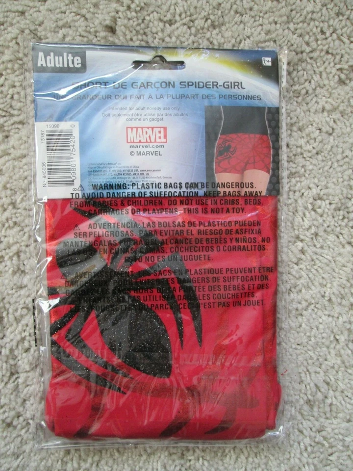 MUJER MARVEL ARAÑA NIÑA SUPERHÉROE NIÑO PANTALONES CORTOS DISFRAZ HALLOWEEN PANTALONES CORTOS TALLA ÚNICA Foto 2 de 3