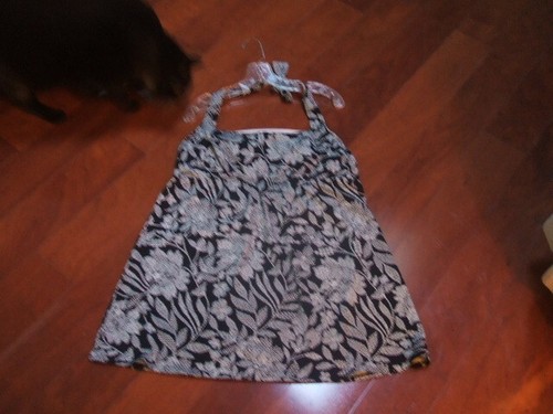 Lands End Halter Corbata Natación Top Vestido Con Aros Sujetador Copas Negro Blanco Floral 18 - Imagen 4 de 17