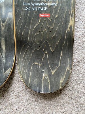 Supreme x Scarface Skate Deck Set Of 2 FW 17 Tony Montana | eBay