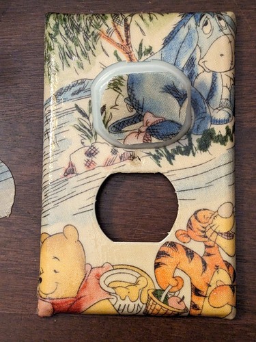 Classic Winnie The Pooh Disney Toggle Switches Outlets GFI Rocker Cable Doubles - Picture 9 of 31