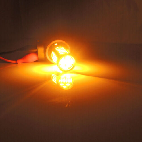 2 Amber Yellow H11 H8 Car Truck Pickup Fog Lights Driving Lamps 92-SMD LED Bulbs - Picture 3 of 9