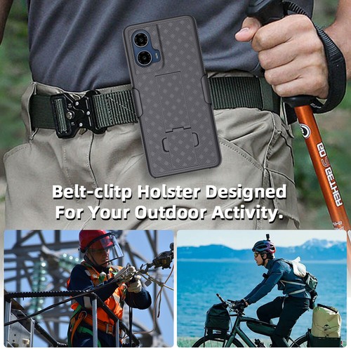 For Motorola G Stylus 5G 2024/G Power 5G 2024 Belt Clip Phone Case with Holster - Picture 4 of 6