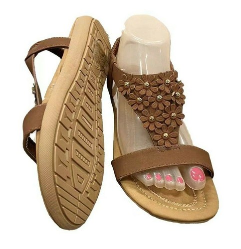 Women Flat Sandals Ladies Summer Open Toe Shoes Flexible  size 6-10 - Bild 4 von 9