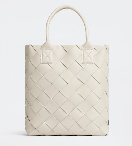 BOTTEGA VENETA Maxi Cabat 30 Intrecciato Leather Tote Bag Mist Ivory Beige White - Picture 1 of 11
