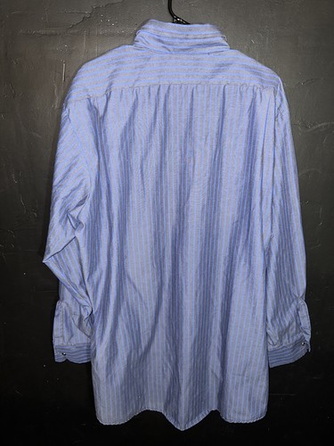 VTG Case IH Protexall Farm Work Wear Shirt Long Sleeve Adult 3XLT Blue Stripe US - Picture 3 of 7