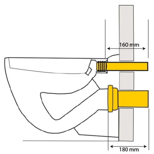 WC Anschlussgarnitur DN90/110 180 mm Kappen weiß mit Schallschutzset Otto Haas - Bild 2 von 2