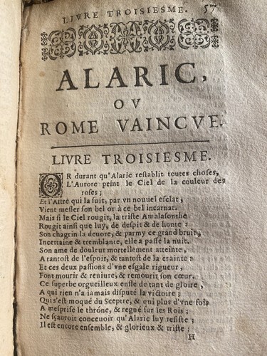 SCUDÉRY. Alaric, ou Rome vaincue. Poëme héroïque. 1654 - Bild 8 von 10