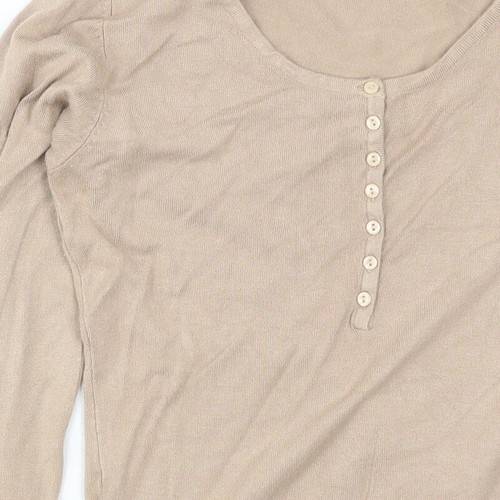 Lotty Couture Womens Beige High Neck Viscose Blend Jumper Size S - Afbeelding 8 van 12