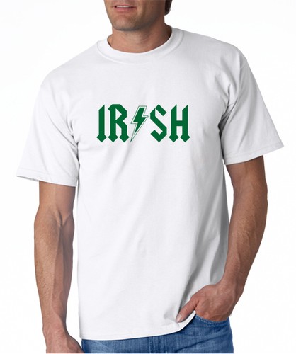 Irish AC/DC Style T-shirt Drinking Funny 4 Colors S-3XL - Picture 16 of 17