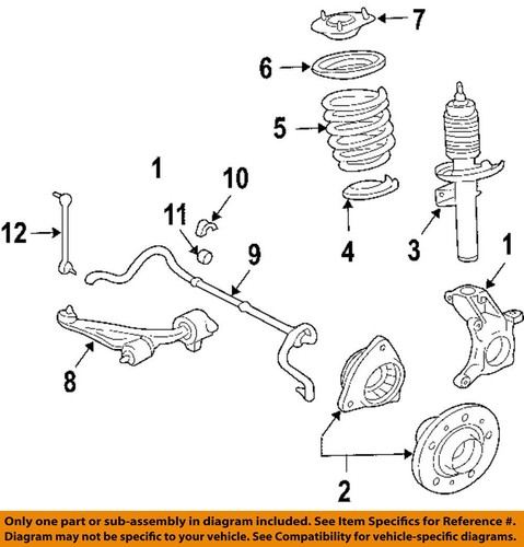 GENUINE FORD FREESTAR Front Suspension Strut 6F2Z-18124-AD 3F2Z-18124-AA AST-49 - Picture 2 of 7