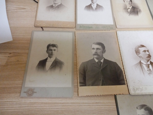 15 Antique Cabinet Card Photos Handsome Men Posing Gay Interest Lot - Picture 3 of 12