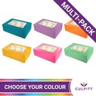 Cupcake Box Bright Colours 6 12 carry present your mini or standard cupcakes