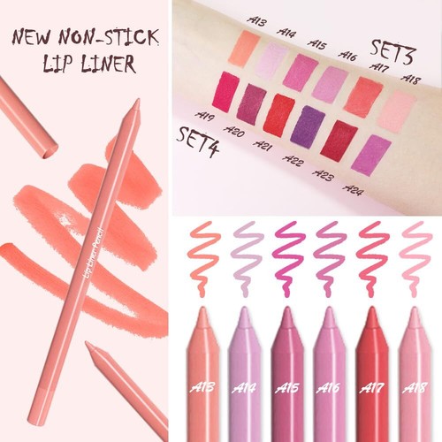 Juego de 6 lápices delineadores de labios de larga duración evpct para moldear y esculpir labios, - Imagen 2 de 6