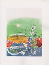 1989 VINTAGE "DUFY EXPOSITION D'ART" MOURLOT MINI POSTER COLOR Art Lithograph