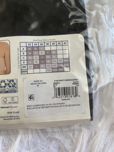 Secret Treasures Breast Pump Bra Womens Size Medium Black Wireless Front Closure - Picture 5 of 5