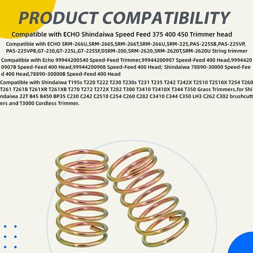 3Pcs V450000871 Spring for Shindaiwa Echo Speed Feed 375 400 450 Trimmer Head - Picture 3 of 8