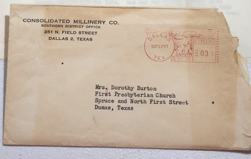 Vintage 1957 Consolidated Millinery Company Letter - Imagen 4 de 5