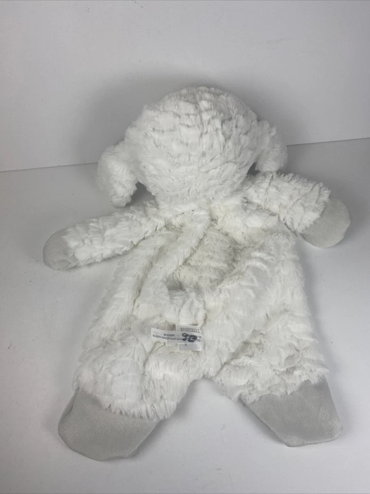 Ganz Baby Flat A Pat Blanco y Gris Cordero Felpa Oveja Lovey Manta de Seguridad Estrellas Foto 2 de 4