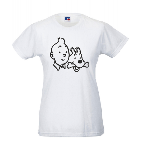 Tim und Struppi I Fun I Lustig I Sprüche I Girlie Shirt - Picture 3 of 4