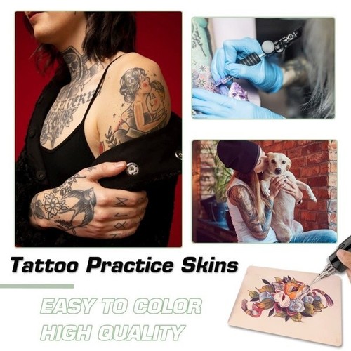 3 mm Tattoo Haut Praxis Doppelseitig Kunsthaut für Tätowierer 7,4 x 5,6 Zoll - Bild 4 von 13
