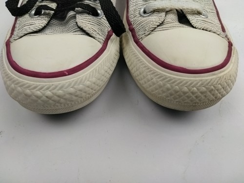 Converse All Star Low Elastic Pinstripe White Women's Sneakers Shoes Size 5.5 - Picture 2 of 12