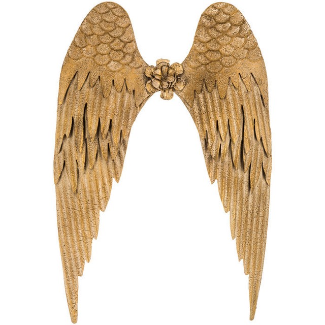 Charming 26 Gold Angel Wings Metal Wall Decor Beautiful Antique Charming 26 Gold Angel Wings Metal Wall Decor Beautiful Antique Look