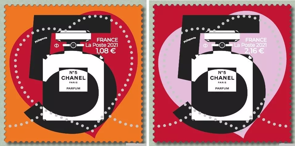 france 2021 heart CHANEL NO 5 NUMBER FIVE perfume bottle Paris valentine  day 2v