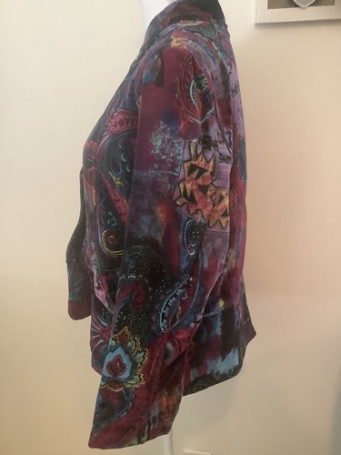 Chico’s 2 medium Jacket, coat of many colors Gorgeous open front, Blazer style. - Picture 3 of 6