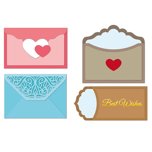 Gift Card Envelope Metal Cutting Dies Scrapbooking Cuts Stencils DIY Paper Craft - Bild 2 von 8