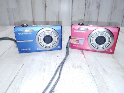 2 x Olympus FE-370 8.0MP 5x Digitalkameras mit Koffer und Akku GETESTET - Bild 2 von 12