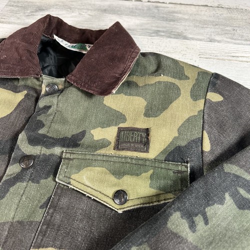 Vintage Liberty Woodland Camouflage Insulated Chore Coat Jacket Size Small USA - Picture 2 of 8