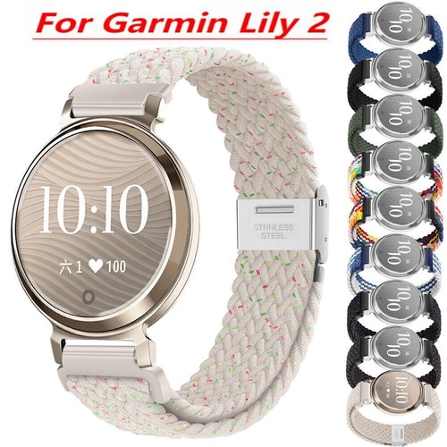 For Garmin Lily 2 Nylon/Silicone Watch Band Replacement Wristband Strap Bracelet - Picture 8 of 290