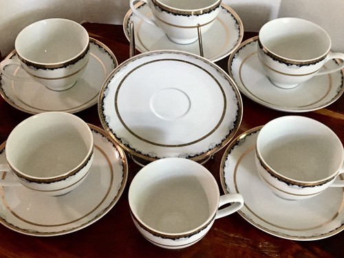 Polsky Polsky Feinchina guter Zustand 6er Set Teetassen und Untertassen - Bild 6 von 7