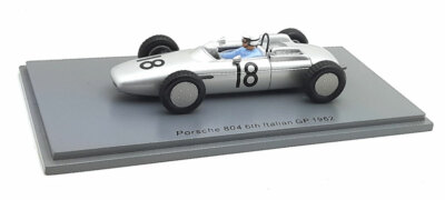 Spark S7516 Porsche 804 N°18 GP Italie 1962 - Jo Bonnier, 1/43, Résine, Prévente