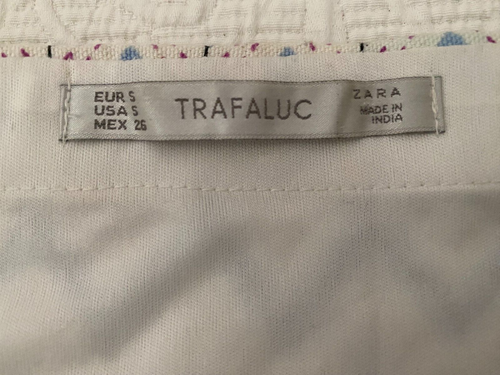 Minigonna multicolore da donna Zara con perline azteca taglia S avorio #2513 - Foto 5 di 11