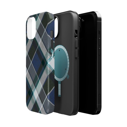 Plaid Magnetic Phone Case, Stylish Phone Protection, Gift for Him/Her, Phone - 第 71/129 張圖片