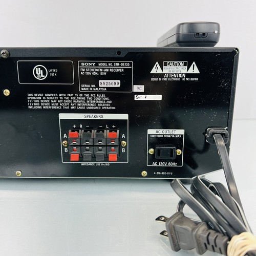 Sony STR-DE135 Vintage 2 Kanal Receiver AM/FM mit Fernbedienung Konvolut - getestet/funktioniert - Bild 8 von 9