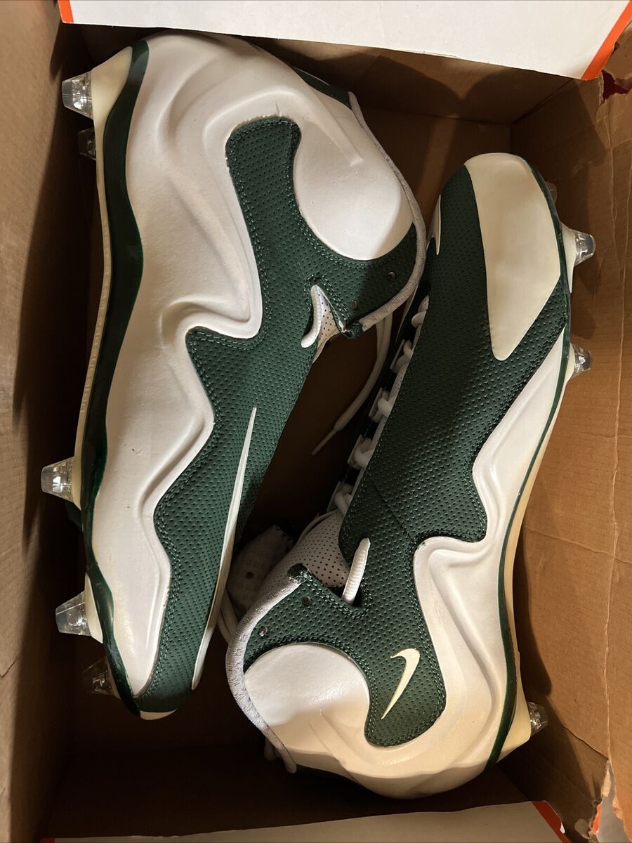 Nike Zoom Flyposite Football Cleats Sz 12.5 White Green Foamposite Carbon Fiber