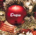 2 x Personalised Name Stickers for Christmas Bauble Decoration Winter font xmas