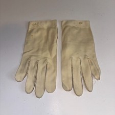 Vintage Stetson Mirakle kid Lamb leather with pearl button ladies gloves size S
