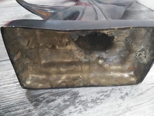 VINTAGE ANTIKE FRANZÖSISCHE TÄNZERIN MITTE DES JAHRHUNDERTS BRONZESTATUE (14''X10') - Bild 9 von 12